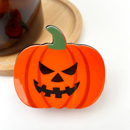 Halloween Smiley Pumpkin Claw Clip