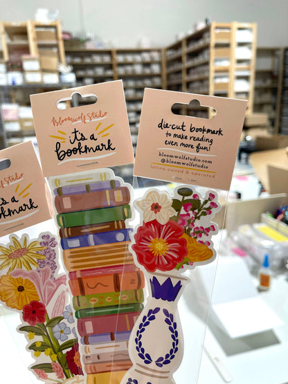 Bouquet Die Cut Bookmark