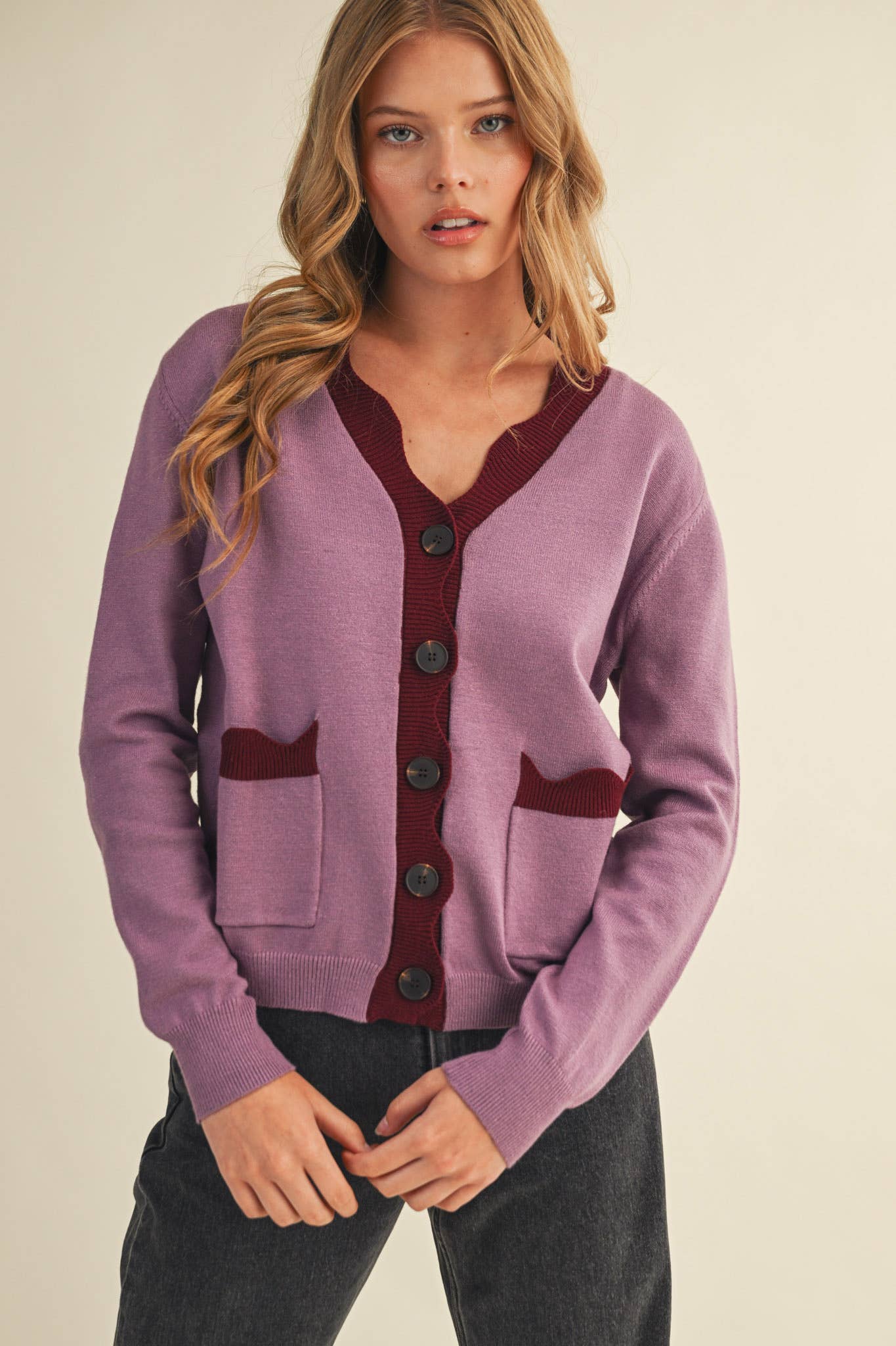 Scalloped Sweater Cardigan