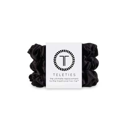 Silk Hair Scrunchie | Small | Jet Black