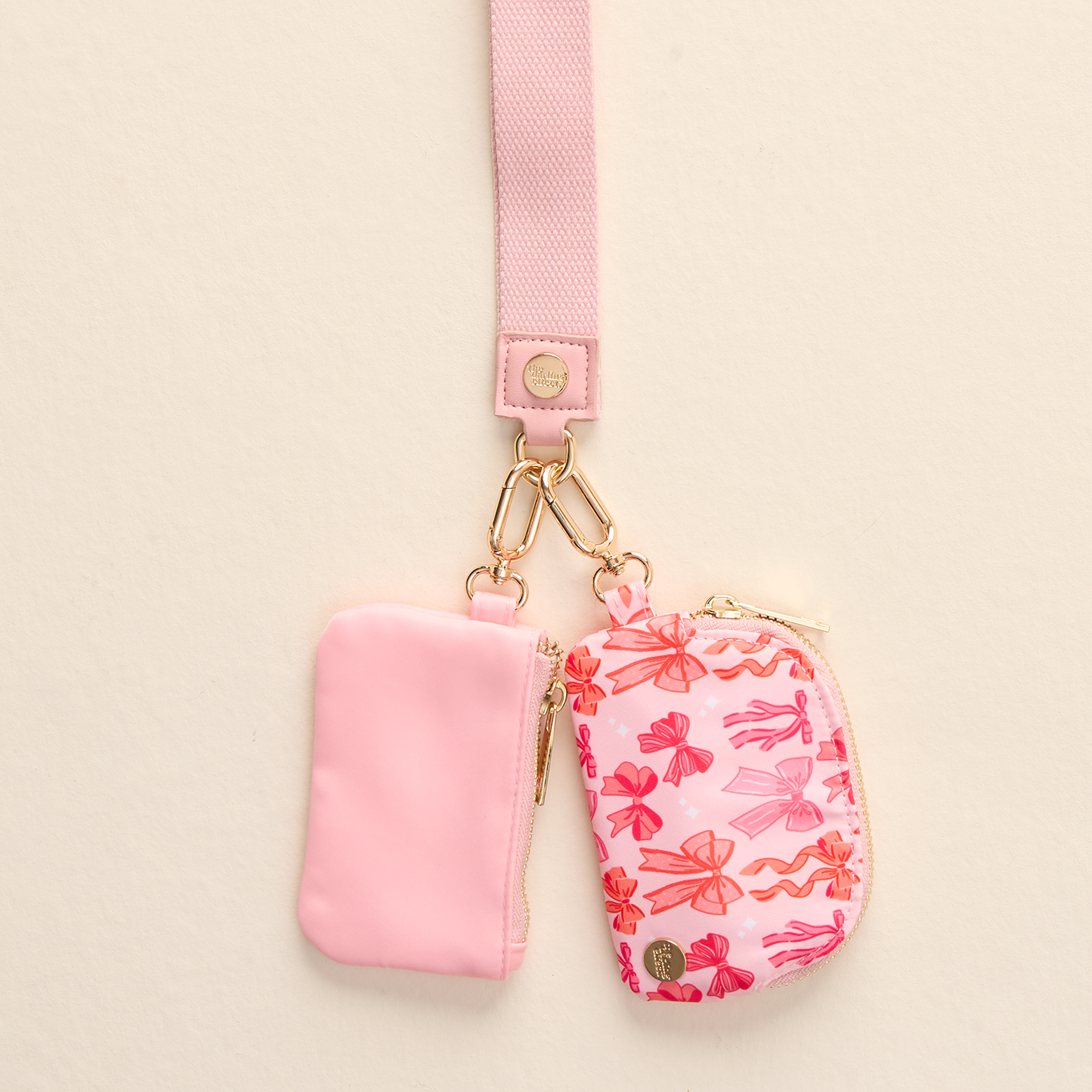 Dynamic Duo Pouch Wristlet-Blushing Bows