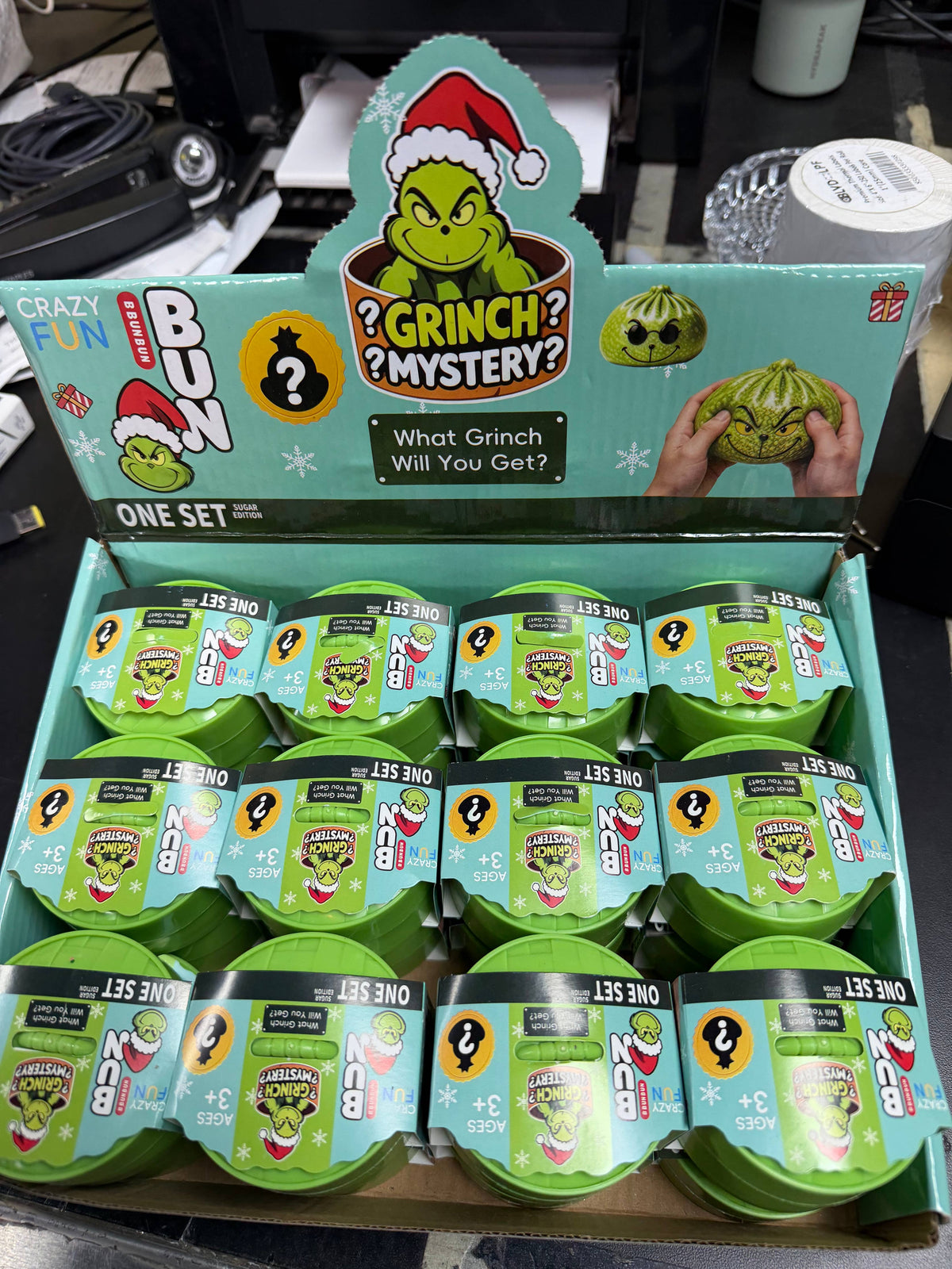 Grinch Mystery Glitter Sugar Squishy