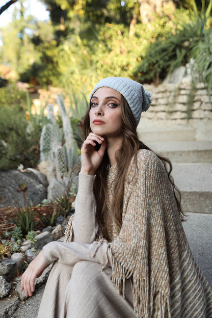 Cozy Boucle Pom Beanie