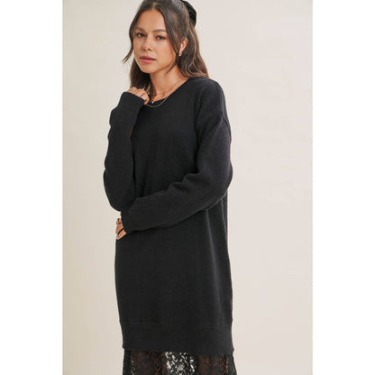 Lace Layered Maxi Sweater Dress