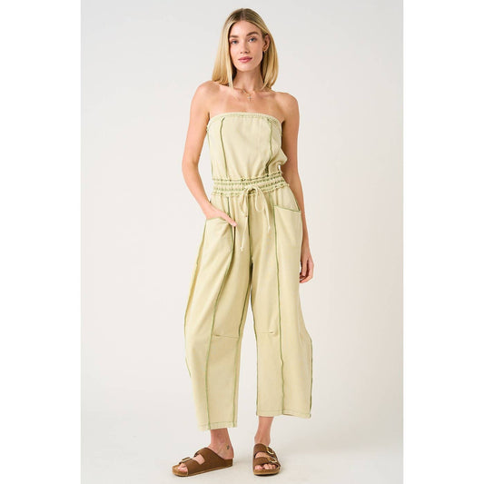 Matcha Barrel Leg Jumpsuit