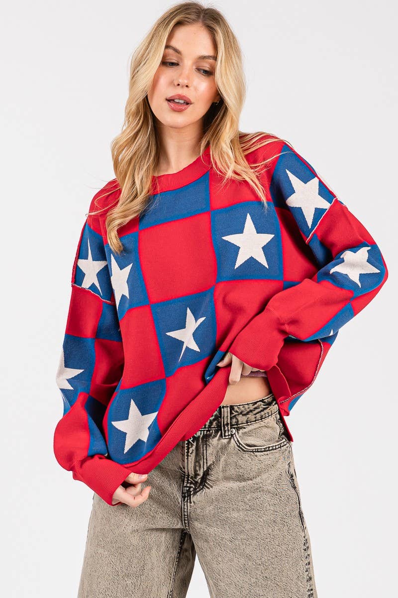 Americana Checkered Top