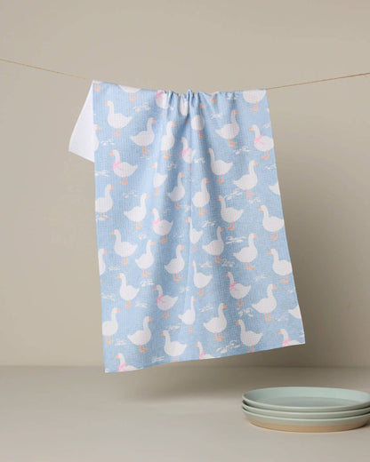Geometry Duck Trail Tea Towel