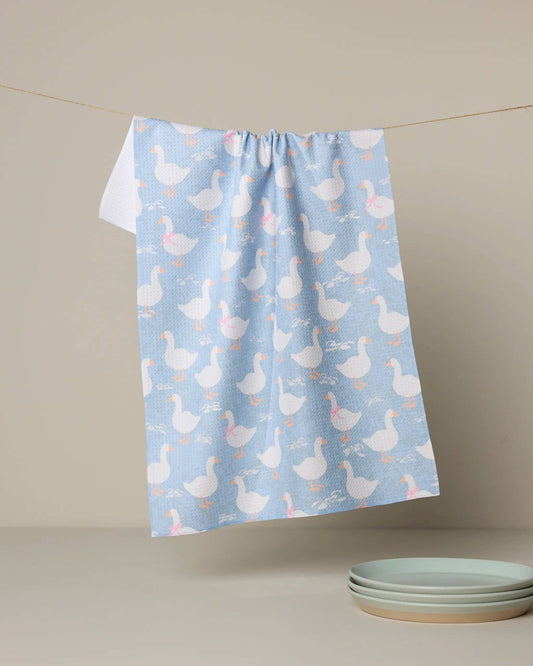 Geometry Duck Trail Tea Towel