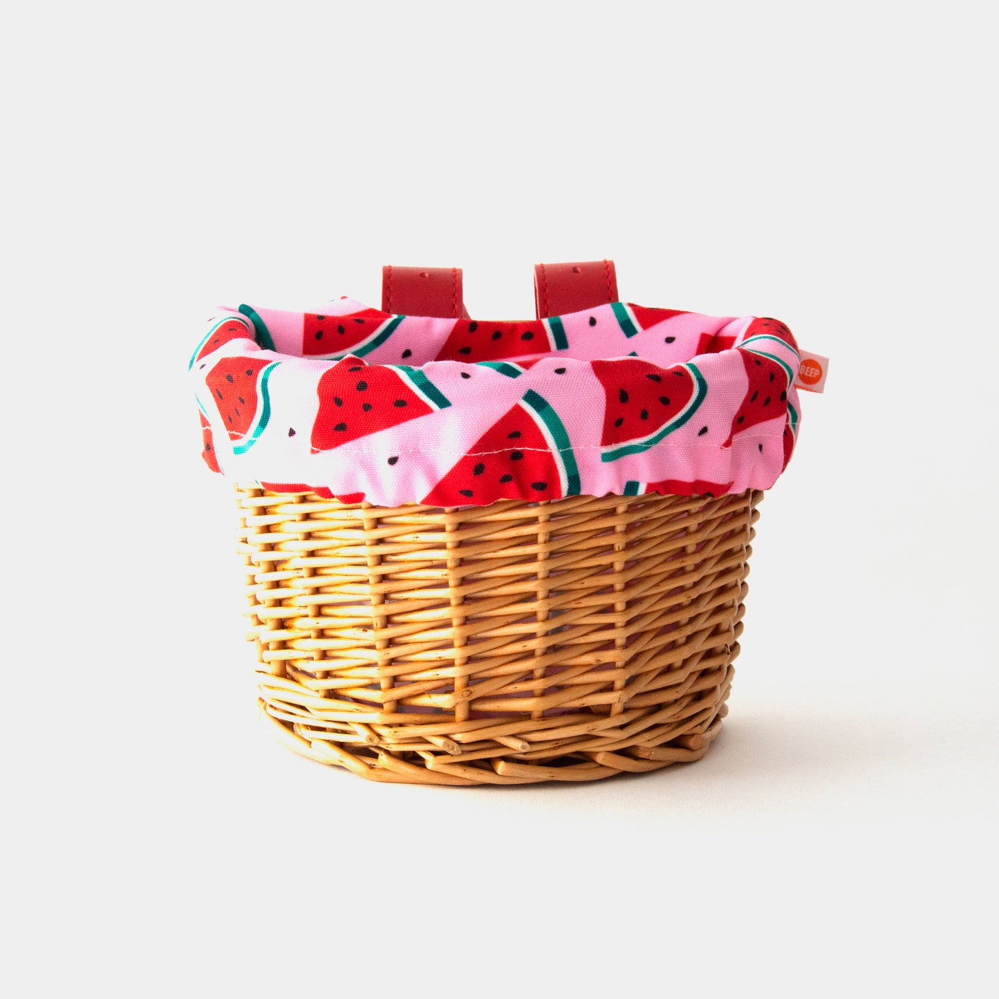 Kids Wicker Basket with Cute Watermelon Liner