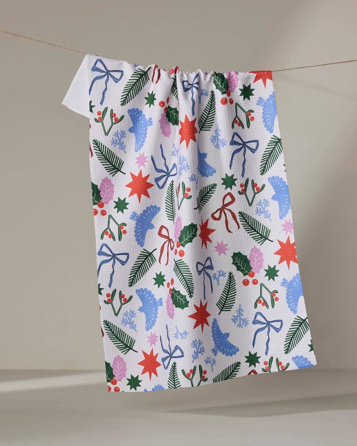Christmas Garden Party Tea Towel