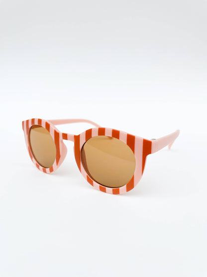 Blush & Tan Stripe Kids Toddler Sunglasses