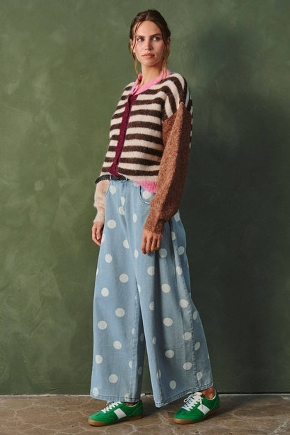 Color Pop Stripe Knit Cardigan