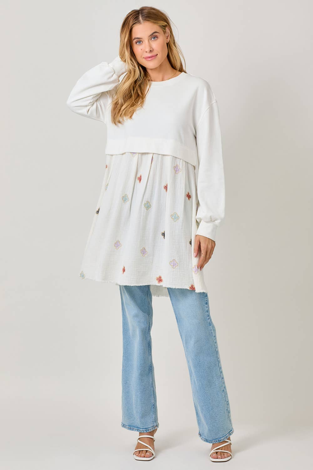 Twofer Sweatshirt Dress