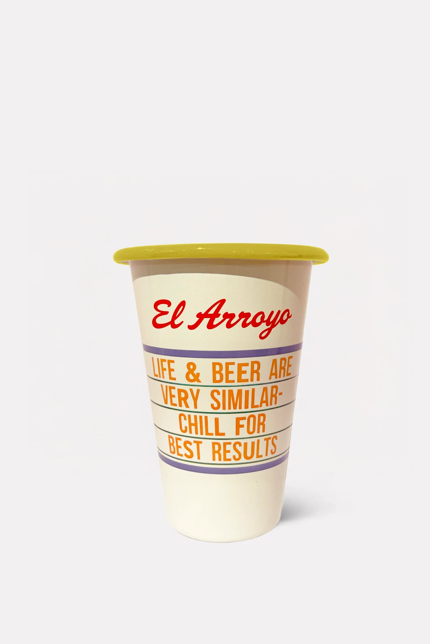 Life & Beer Enamel Marquee Cup