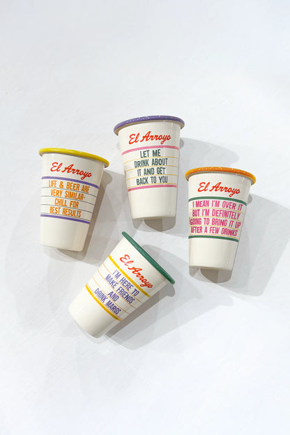 Over It Enamel Marquee Cup