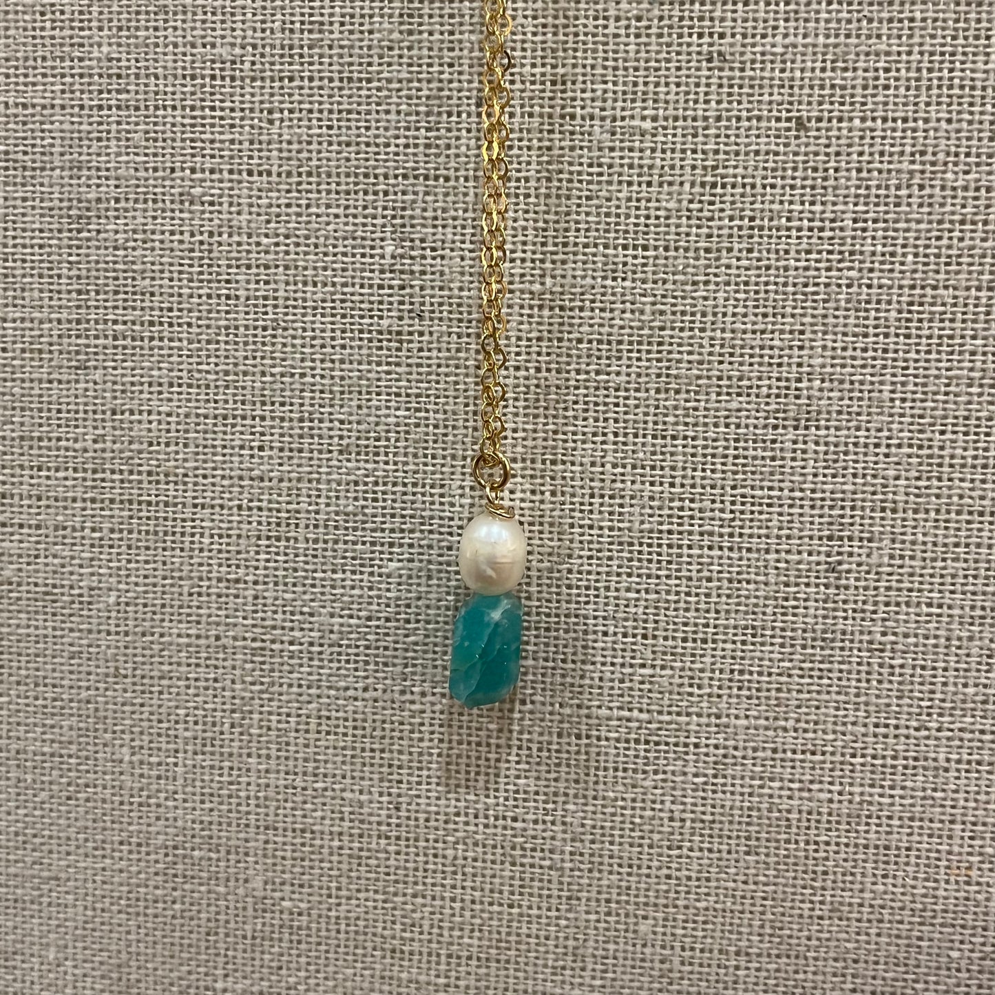 Turquoise and Pearl Necklace