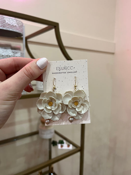 Pearl Flower Earrings