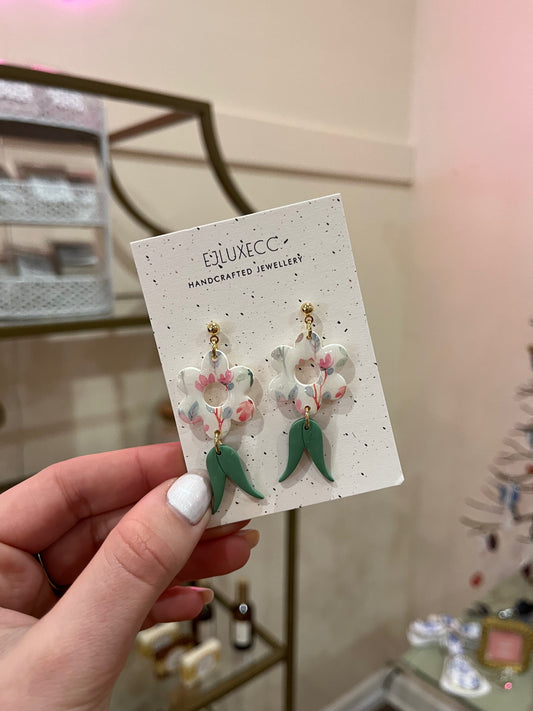 Flower and Petal Earrings