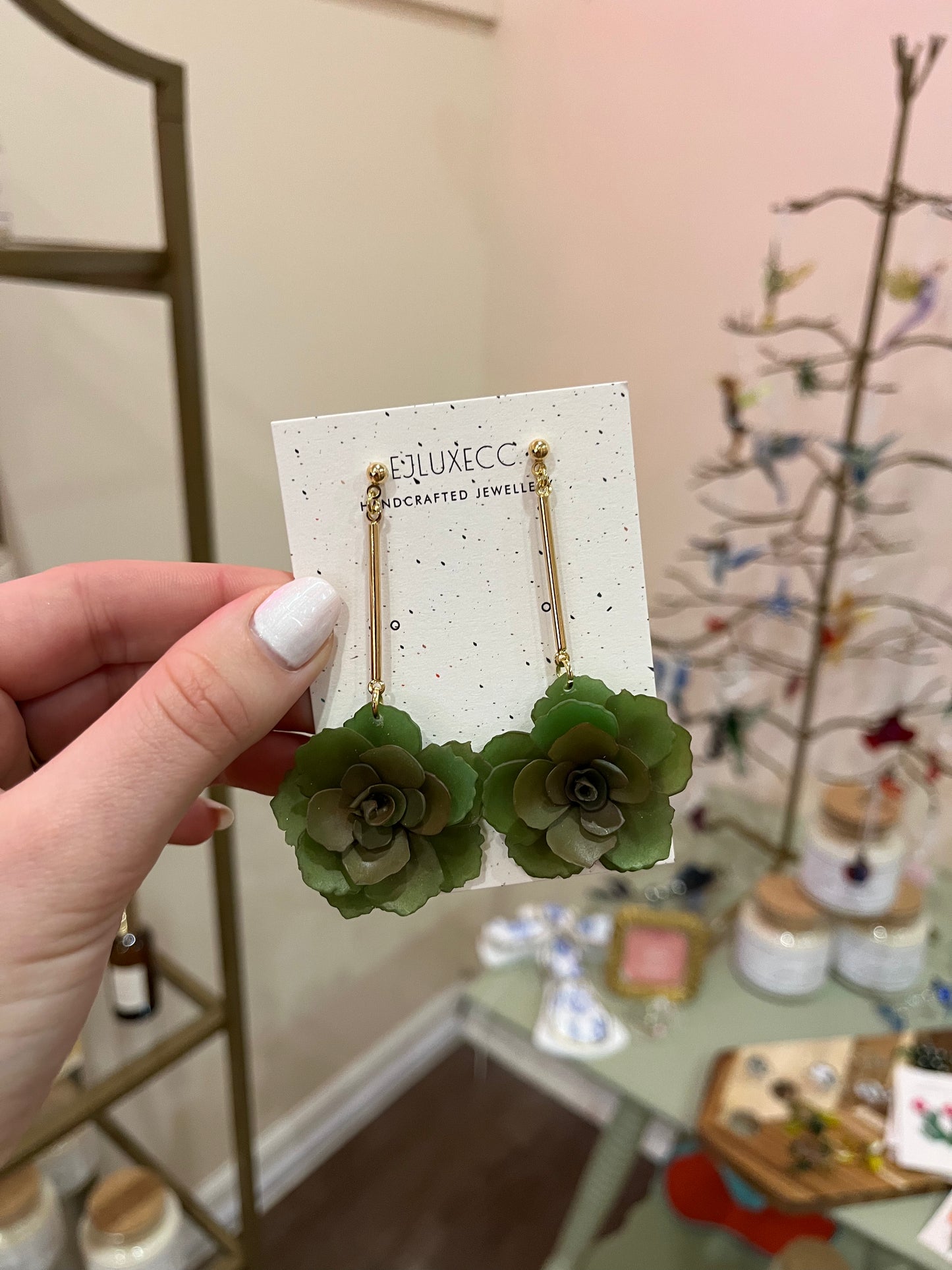 Dangle Succulent Earrings