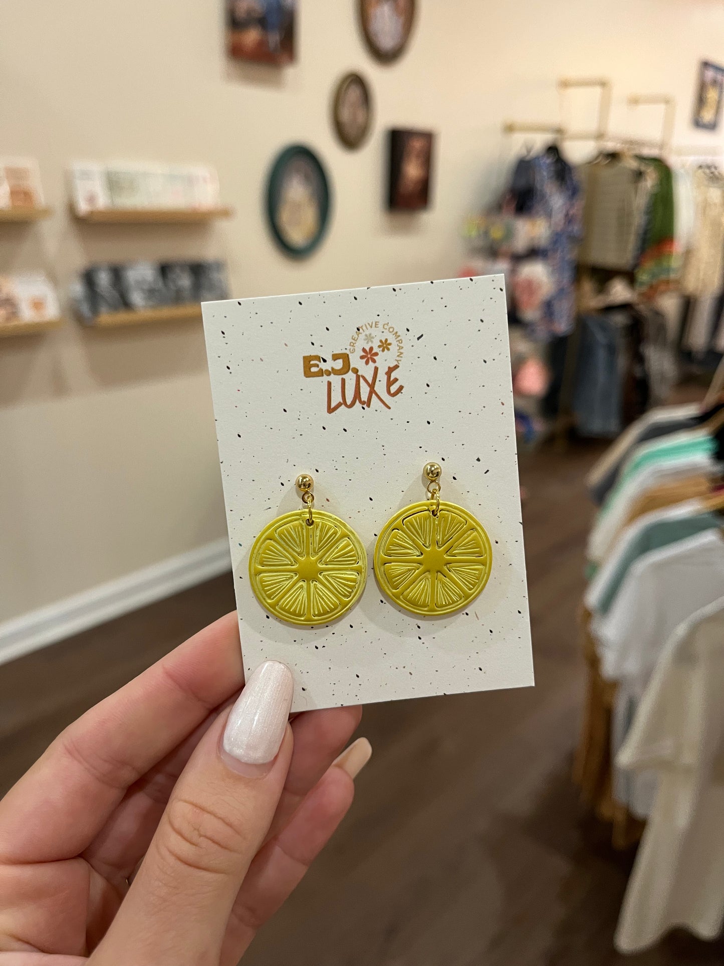 Lemon Dangly Earrings