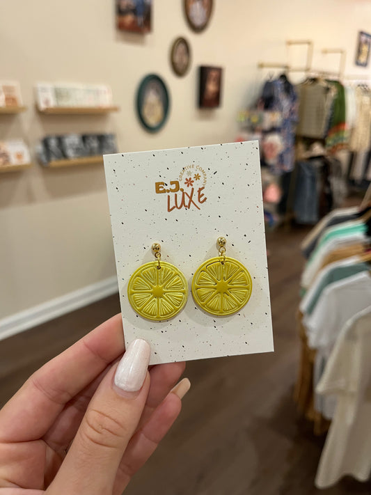 Lemon Dangly Earrings