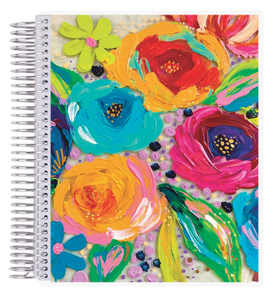 Painted Florals Coiled Notebook