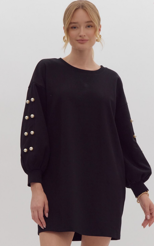 Long Sleeve Pearl Dress