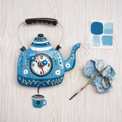 Kettle Blue Wall Clock