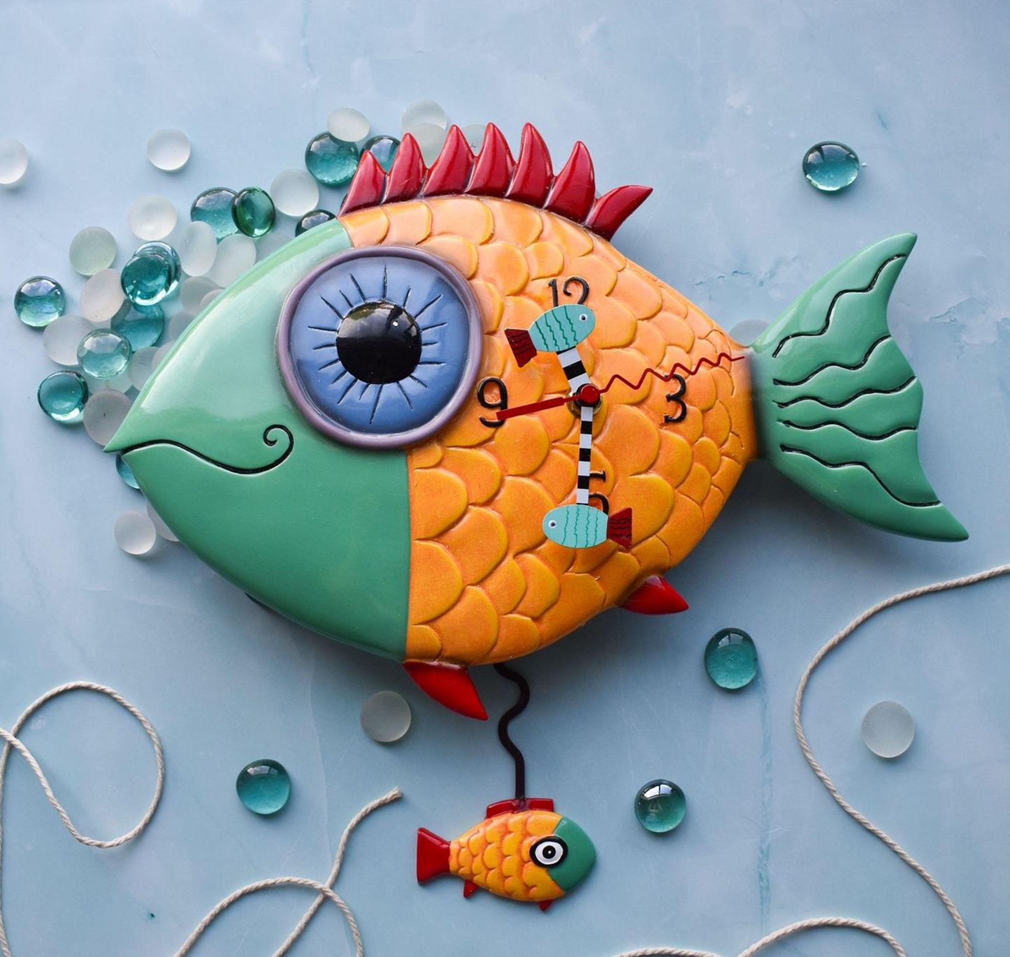 Wide-Eyed Fishy Wall Clock