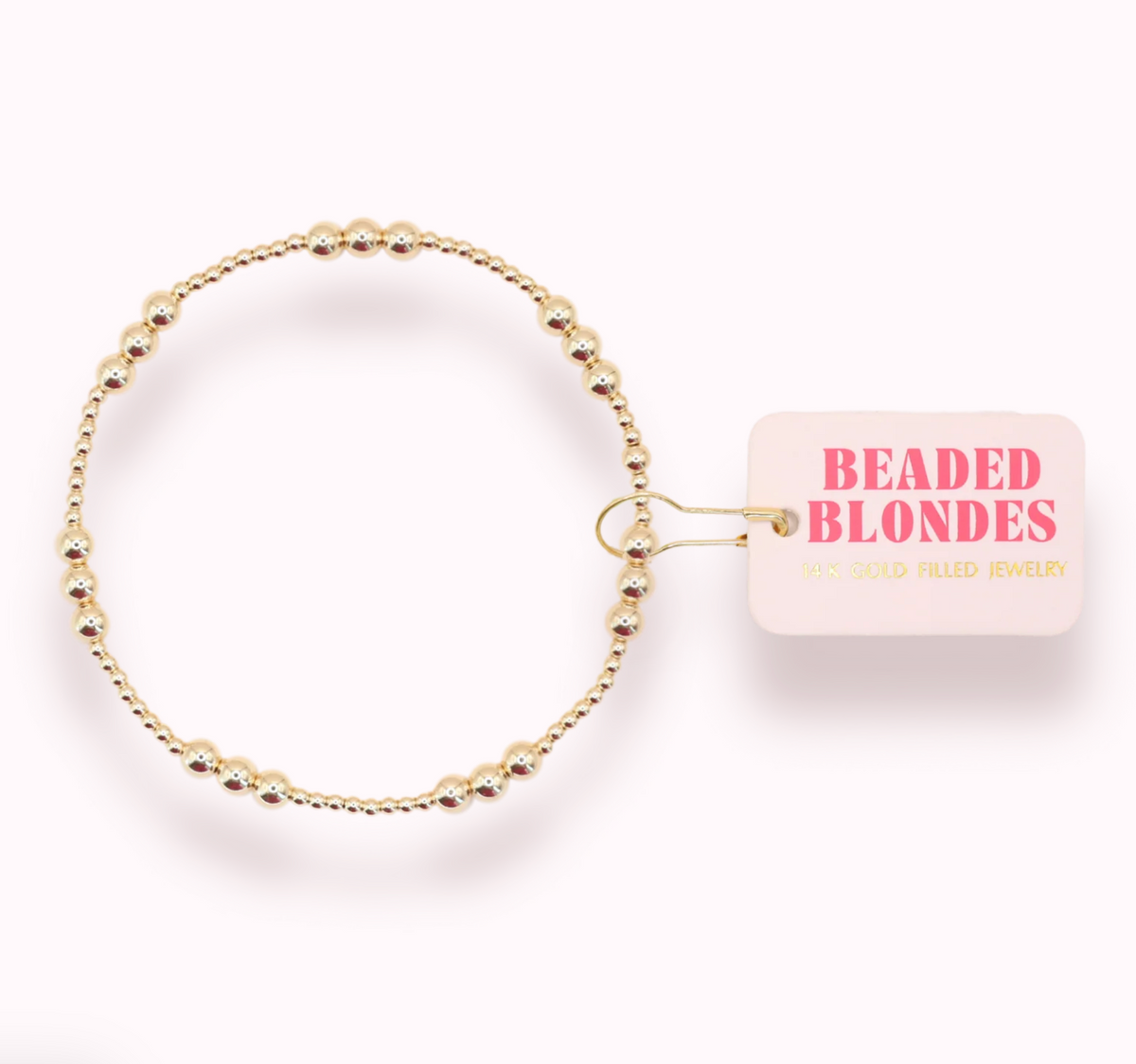 ILY Gold Beaded Bracelet