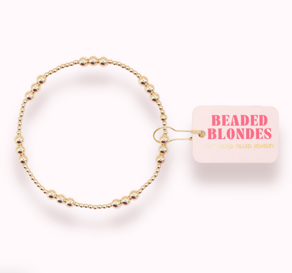 ILY Gold Beaded Bracelet