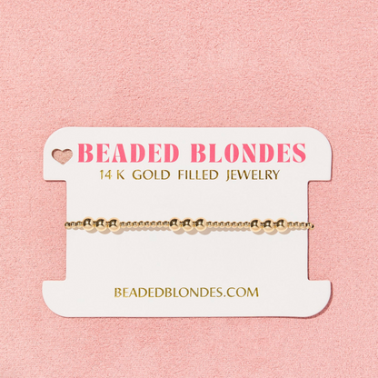 ILY Gold Beaded Bracelet