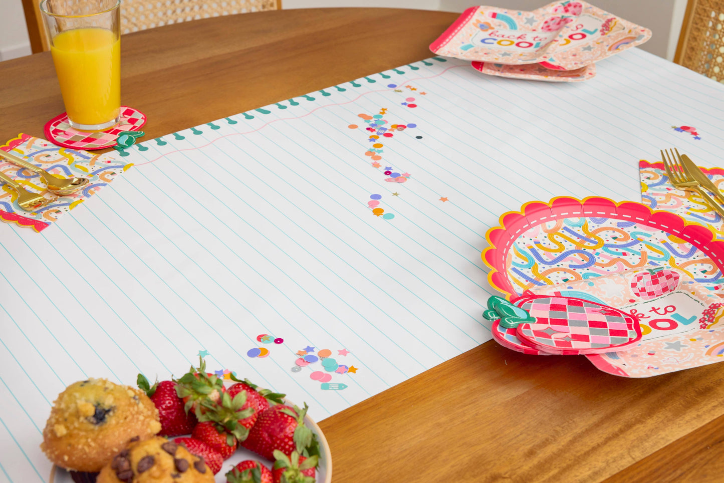 'Write On! Paper Table Runner with Stickers