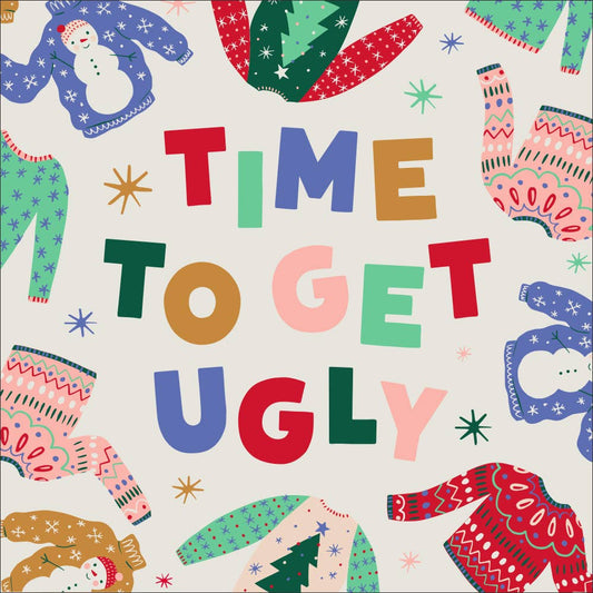 Time To Get Ugly Holiday Cocktail Napkins