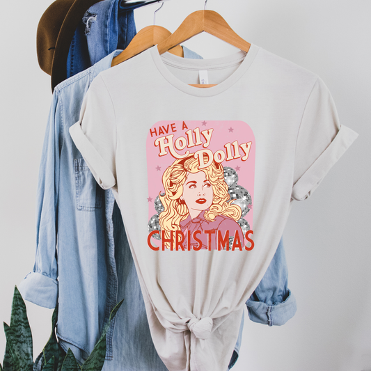 Holly Dolly Christmas Graphic Tee