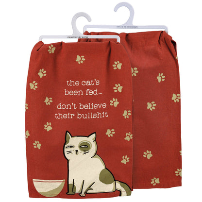 The Cat's Been Fed Kitchen Towel
