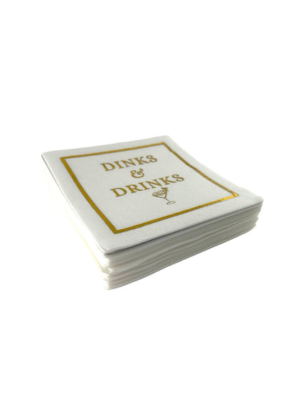 Dinks & Drinks Linen-Feel Cocktail Napkins