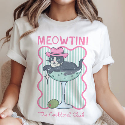 Martini Meowtini Cocktail Club Graphic Tee