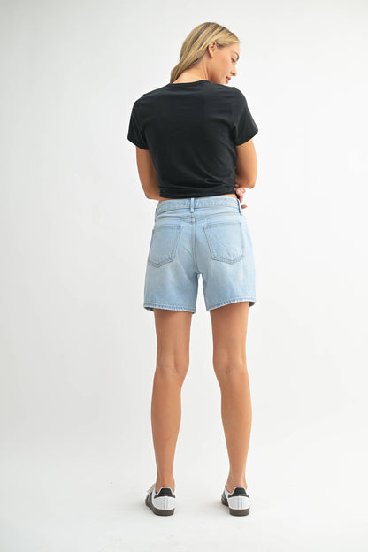 Lightweight Tie Waist Longer Short