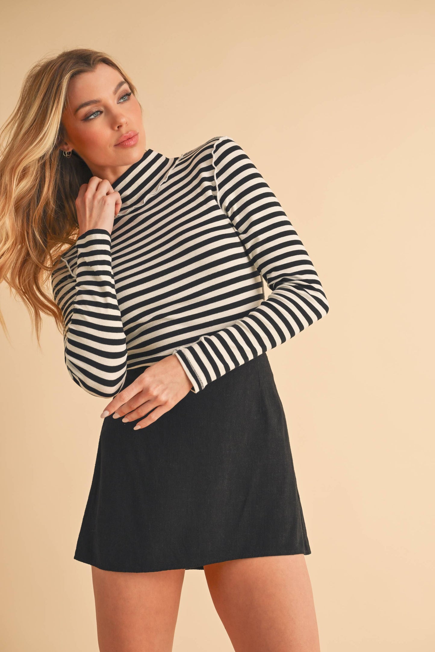 Tarah Mock Neck Top