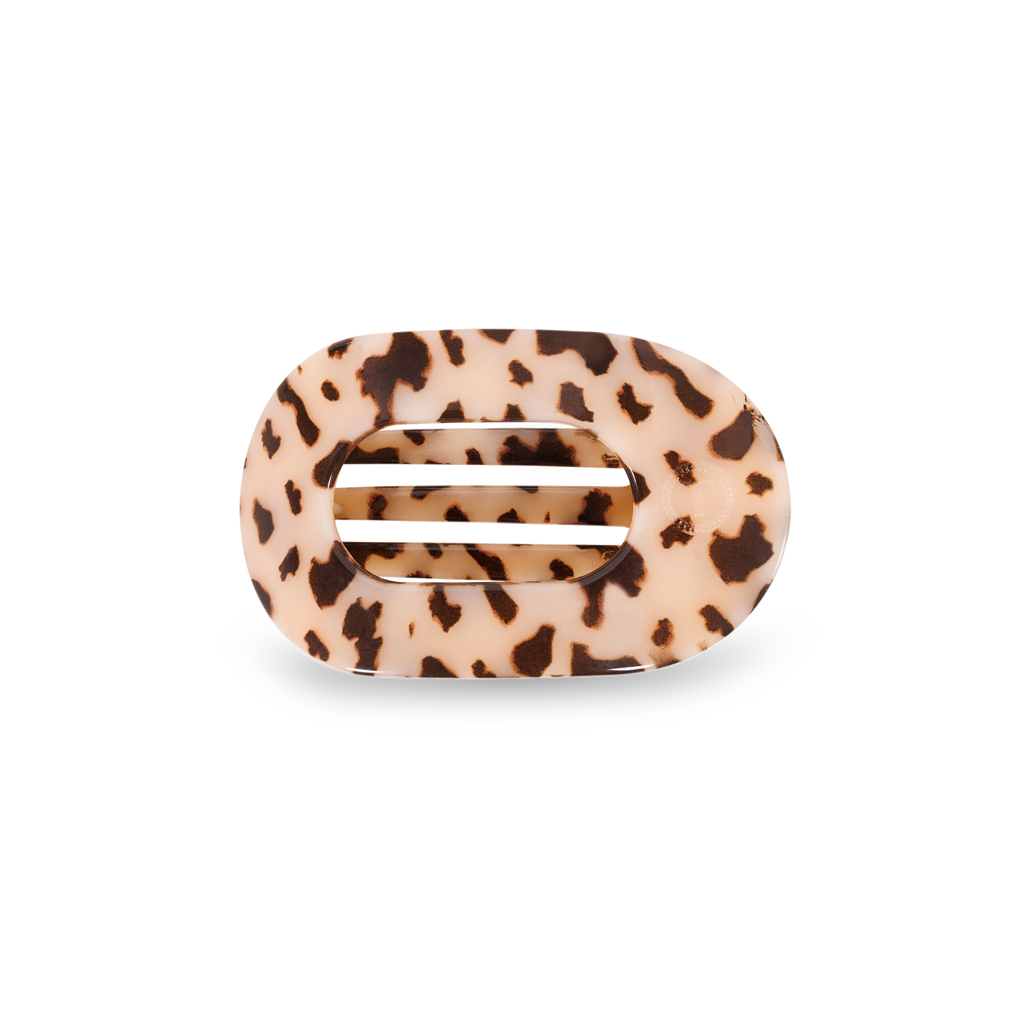 Round Flat Hair Clip | Small | Blonde Tortoise