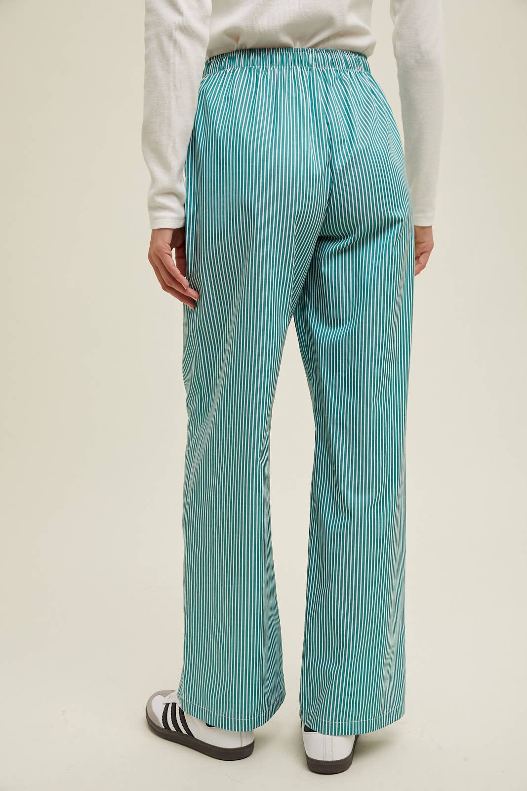 Striped Straight Leg Drawstring Pants