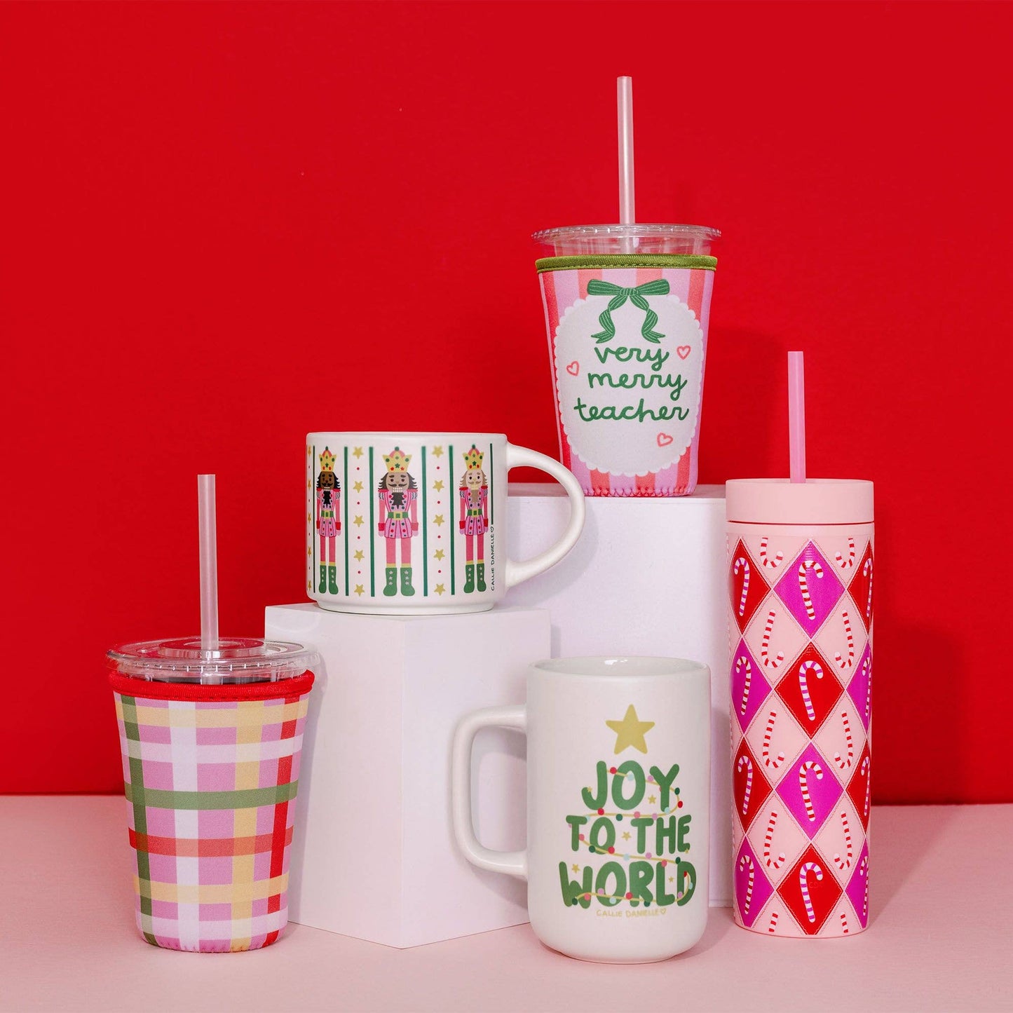 Plaid Christmas Drink Sleeve