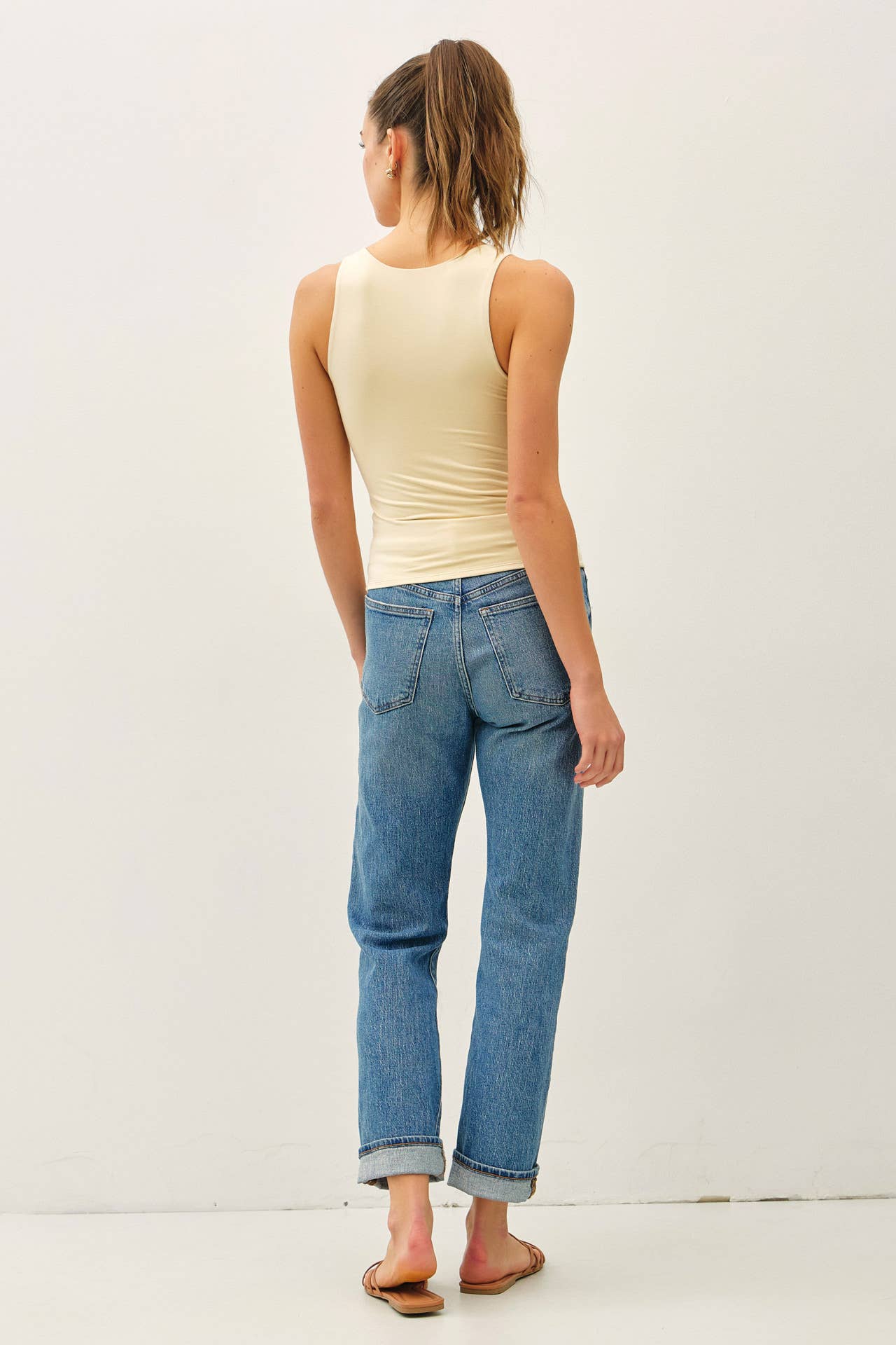 Basic Full Length V-Neck Tank
