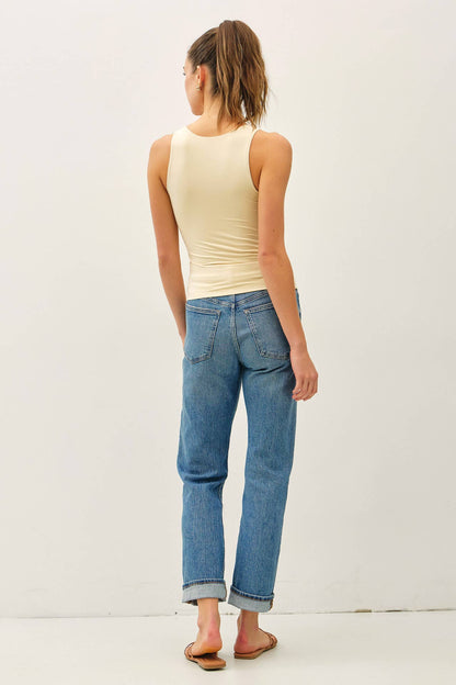 Basic Full Length V-Neck Tank