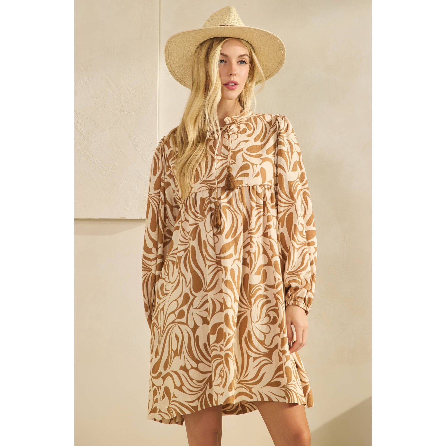 Sundown Swirl Babydoll Dress