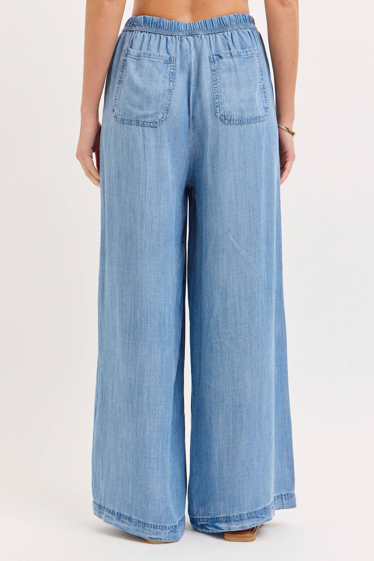 Elastic Waist Palazzo Pants