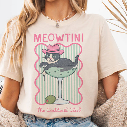 Martini Meowtini Cocktail Club Graphic Tee