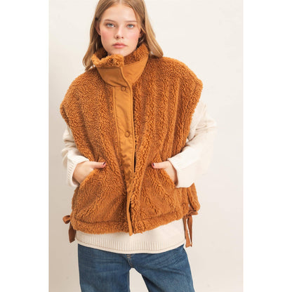 Sherpa Vest With Snap Closure