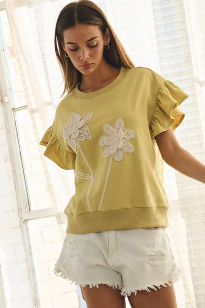 Plus Short-sleeve Sweatshirt Top